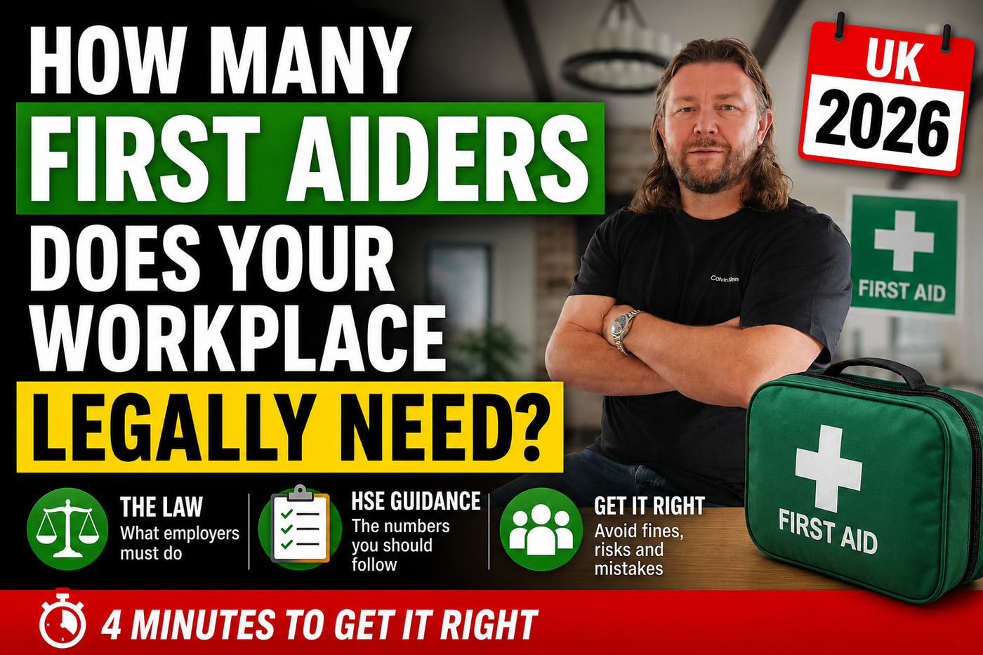 promo image for how many first aiders does your workplace legally need in the UK