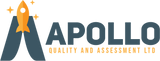 Logo of Apollo Quality and Assessment Ltd with a rocket icon on a white background