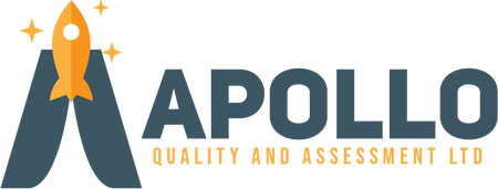 Logo of Apollo Quality and Assessment Ltd with a rocket icon on a white background