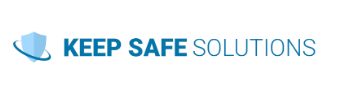 Keep Safe Solutions logo with blue text and icon on a white background