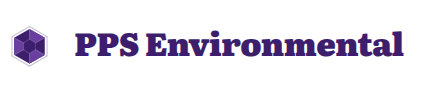 The logo for PPS Environmental, featuring a purple stylized hexagonal icon on the left and the text 'PPS Environmental' in dark purple on a white background.