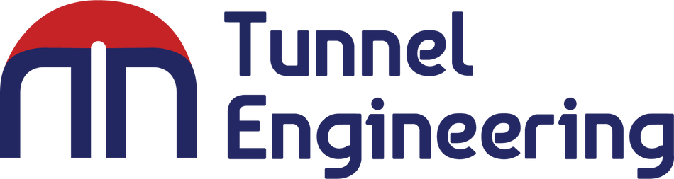 Logo for Tunnel Engineering with a stylized 'T' and text on a white background