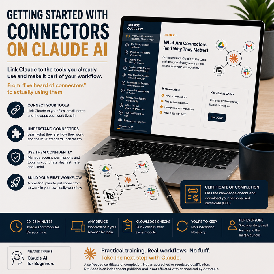 getting started with connectors on Claude ai promo