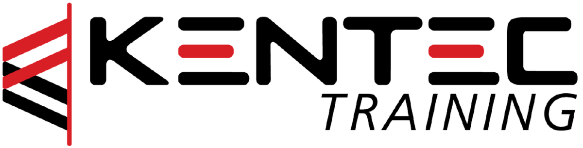 Kentec Training logo with a red and black design element on a white background