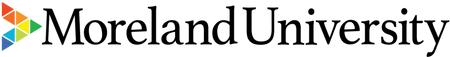 Moreland University logo with a colorful geometric triangle icon and the text 'Moreland University' in black on a white background.